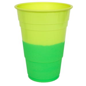 Hyper Colours Yellow Green Cups 425ml