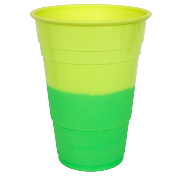 Hyper Colours Yellow Green Cups 425ml