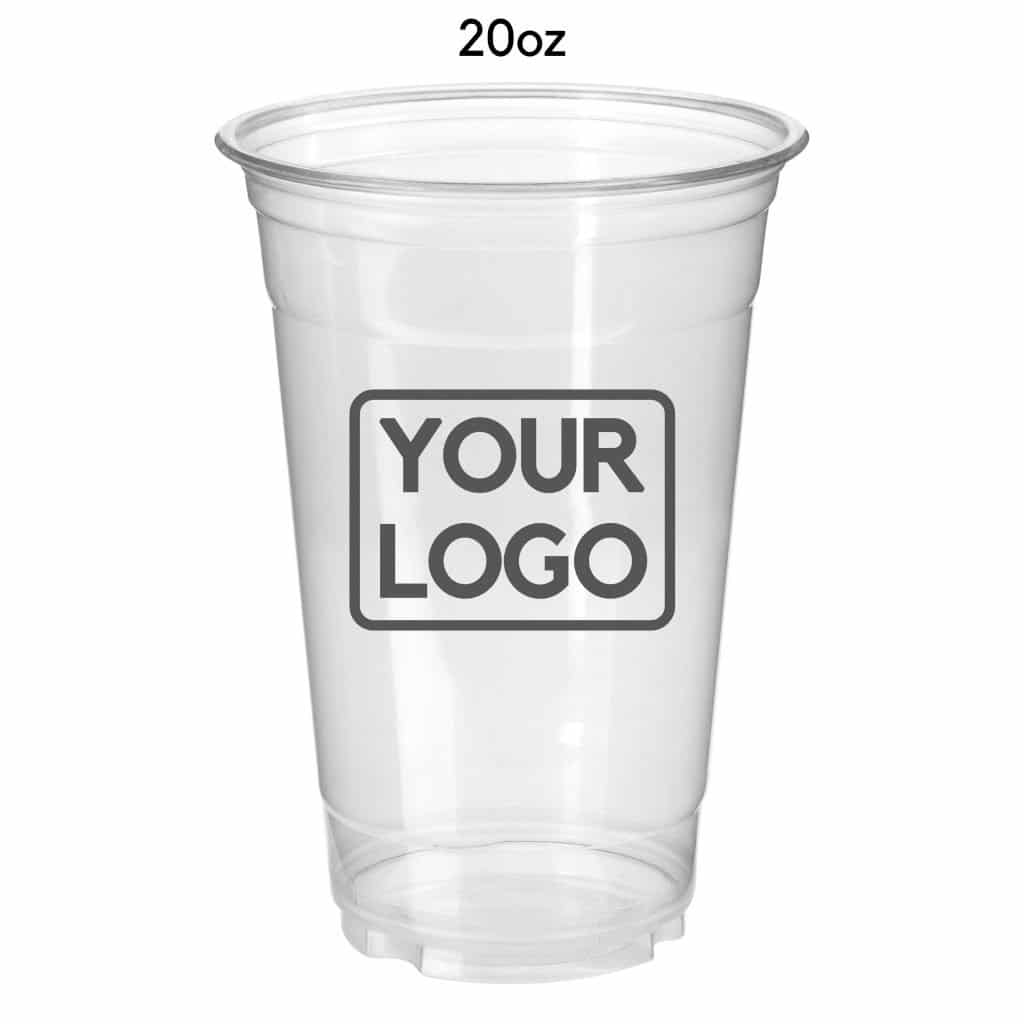 Clear Custom Printed Cups Custom Branding REDDS Cups