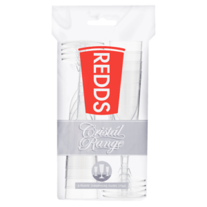 REDDS Cups Cristàl Range Plastic Champagne Flutes