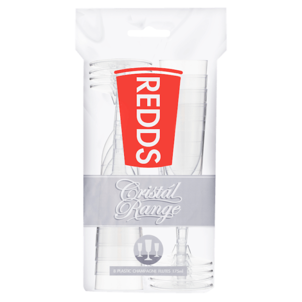 REDDS Cups Cristàl Range Plastic Champagne Flutes