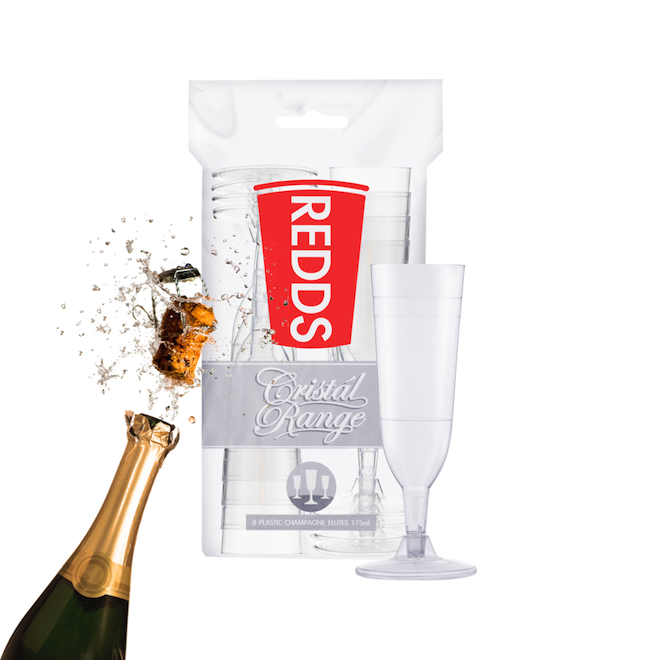 REDDS | GIFT AND PARTY IDEAS | PLASTIC CHAMPAGNE FLUTE GLASSES