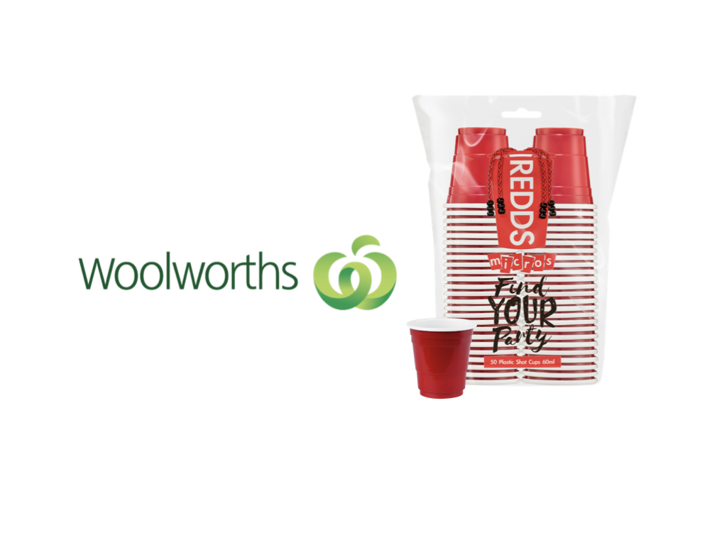 REDDS 'Micros' Shot Cups Are Now Available From Woolworths