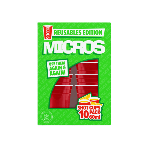 Reusables Micros Red Shot Cups - Dishwasher Safe REDDS
