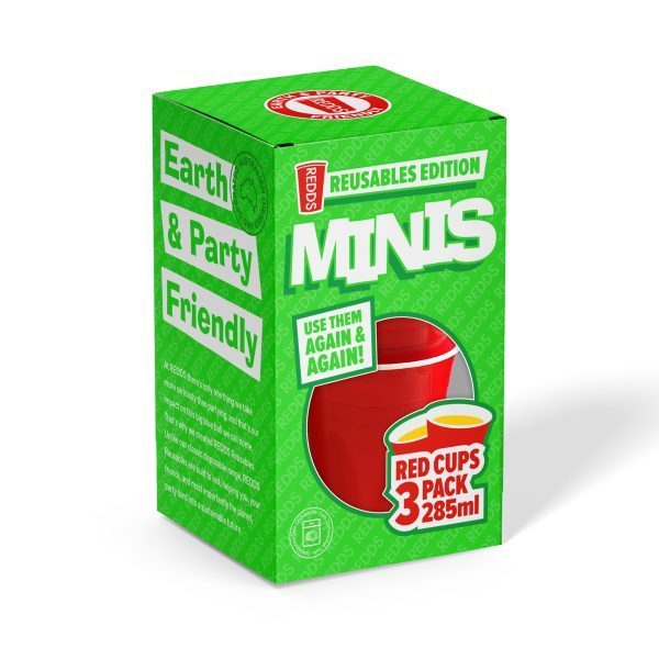 Reusable 285ml red cups - eco friendly cups - REDDS