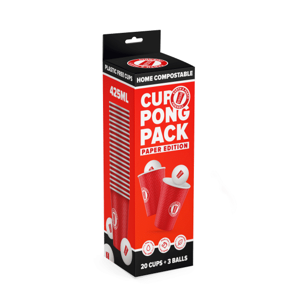 Home Compostable Paper Beer Pong Pack | Redds Cups | reddscups.com.au