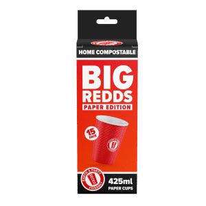 Home compostable paper cups - red cups - REDDS