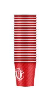 Home compostable red paper shot cups - 60ml red cups - REDDS - 60ml compostable paper cups